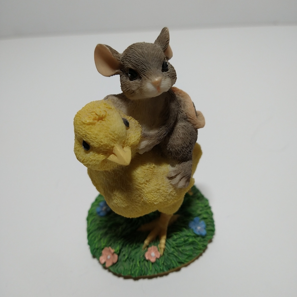 Charming Tails" Chickie Back Ride 88/700 Fitz and Floyd Figurine